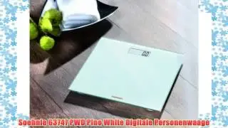 63747 Soehnle Pino White Весы напольные электронные стекло белые 150кг100гр