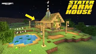 😍 Starter survival farm house in Minecraft pocket edition