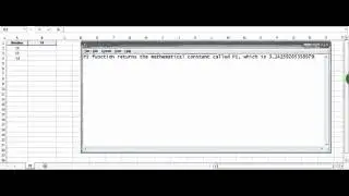 Excel PI Function - How to use PI Function