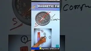How to draw magnetic field lines using a compass #magneticfieldlines #magneticfields #trendingshorts