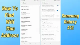 How to Find Wifi Mac Address Samsung Galaxy A12 | Physical Address | Urdu/Hindi | Abbas Computers