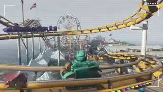 Fun new way to ride the roller coaster on dell perro pier in gta online
