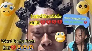 BRAIDED BANTU KNOTS AND REMOVED ON THE SAME DAY💔❌| I CRIED 😭🤧😭😭😭| A HOOOOOOOT MESS👩🏽‍🦱💃🏽