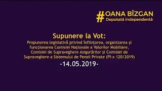 Supunere la Vot: Propunere Legislativă Pl-x 120/2019 (14.05.2019)