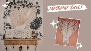 DIY Makeover Macrame - Macrame Shelf Hanging✨ #MacrameWallHanging #MacrameShelfHanging #MacrameShelf