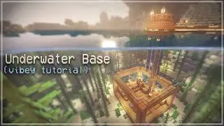 Minecraft: Underwater Base (Relaxing Tutorial) | Underwater House Build Survival | Kelpie The Fox