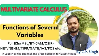 Function of Several Variables|| Multivariate Calculus||Lecture-1