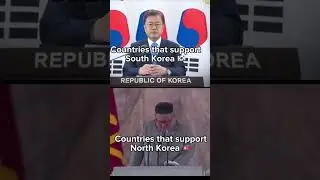 Countries that support South Korea 🇰🇷 vs countries that support North Korea 🇰🇵 