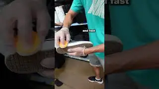 Cleaning stranger’s shoes in Walmart with Shark Tank product..😂