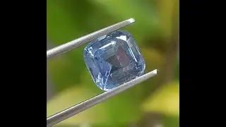 CERTIFIED 3.02 Ct Natural Blue Sapphire Gemstone - Heated, High-Quality, Cushion Cut, Loose Gemstone