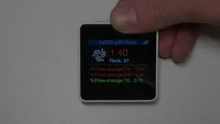 IOTA M5Stack Core2 price ticker V3 - MIOTA USD - ESP32 based with 2" LCD Display