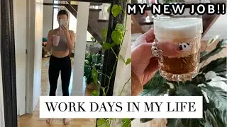 WORK DAYS IN MY LIFE AS A CONSULTANT (In Quarantine) | My New Job, At Home Workouts, Stressy Vibes