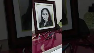 charcoal portrait with framed #portraitcommission #perfectgift #art