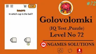 Golovolomki-IQ Test,Puzzle Level No 72 ( In which cup is the ball ?)