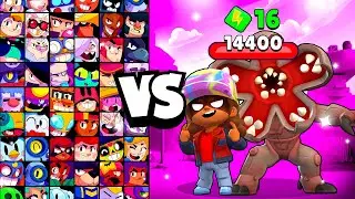 DUSTIN NITA vs ALL BRAWLERS! With 16 POWER-UPs! | Brawl Stars
