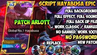 Script Skin Hayabusa Epic No Password | Full Effect Voice | Update Patch Terbaru Arlott