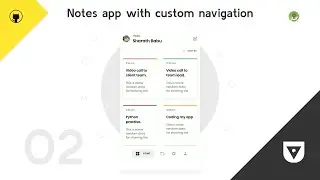 Notes App with custom navigation | Google Material UI Design - Part 2(With Code) | Android Studio