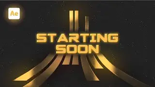 Metallic Gold Stream Screen Animation - After Effects Tutorial - Curve Line Effect Animation