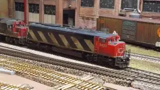 CN Mixed Freight through Baysville on the Muskoka Central RR