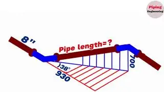 Piping engineering, piping isometric drawing, piping video, pipe slope, pipe length calculation.