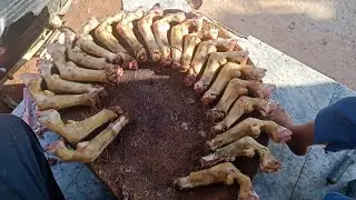 mutton fresh Pye cutting skill expert butchers | so amazing goat cutting skill