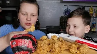 Mukbang KFC  🍗/Вкусно, страшно остро/Твистер,Байтсы,Сандерс Бургер,Крылья