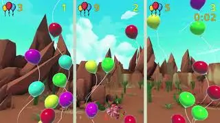 Shooting gallery  balloons. Game competition 1 to 4 players