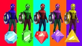 Learning Colors My Little Pony 2018 with Spiderman SuperHeroes For Kids - Bin Channel