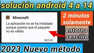 como arreglar No se instaló la app porque parece  que el paquete no es válido 2023 minecraft