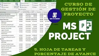 Curso de Gestión de Proyecto con Ms Project Capítulo (5/11) Registro de Costos y Avance