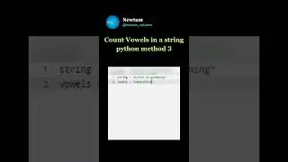 Count Vowels in a String in Python method 3  