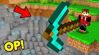 Minecraft, But I Can Craft GIANT Pickaxes...