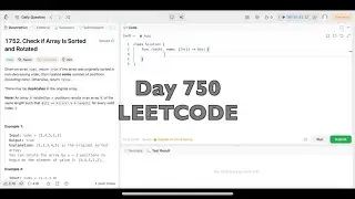 Day 750: LeetCode Problem 1752. Check if Array Is Sorted and Rotated  -Swift