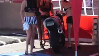 Dirty Girls Washing Motorcycle
