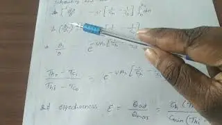 Effectiveness derivation for counter flow heat exchanger