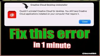 fix adobe cloud  uninstall error 2023 |incredibit|