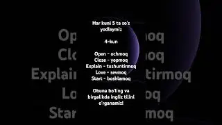 4-kun. Har kuni 5 ta so'z 