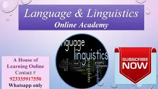 Language and Linguistics Sociolinguistics Lecture No 1 An Introduction to Sociolinguistics