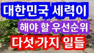 [우선 순위 5가지] 23-6-28(수) 대한민국 세력이 해야 할 우선순위 다섯가지 일들