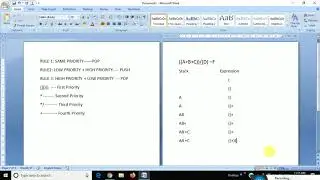 infix to postfix solved from QP -- DS -- BCA II SEM