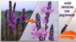 Watercolor painting tutorial - Wild flower - (Beginner to Intermediate)