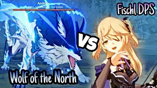 Fischl lvl 50 vs Lobo do Norte lvl 39 (primeira tentativa) - Genshin Impact