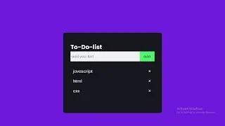 To-Do-List Using CSS & JS