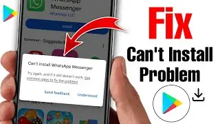 How to solve can't install app in play store 2024 | play store can't install problem 2024