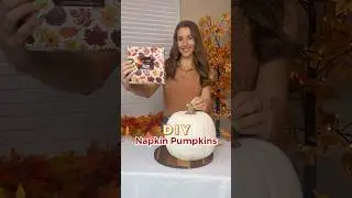 DIY NAPKIN PUMPKIN 🍂🎃 Fall decor idea! 