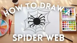 How To Draw a Spider Web 🕷  | Step-By-Step Drawing Tutorials for Kids 🖍
