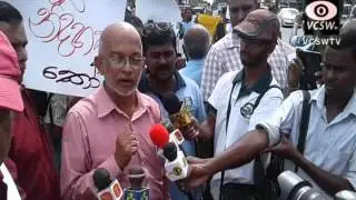 Journalists protest in Embilipitiya for media freedom (2016.01.23)
