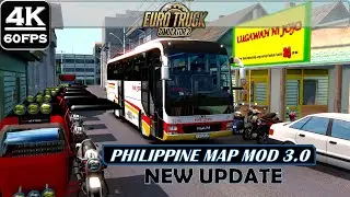 ETS2 New Philippine Map 3.0 | Real Metro Manila Cities Map| Bus Driving Mod | V.139