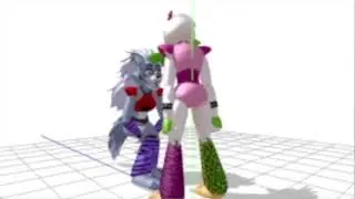 MMD Chica low blows Roxy ryona
