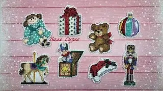 #36. Вышивка/ Janlynn #06-39 Nostalgic Toys Ornaments/ Готовая работа
